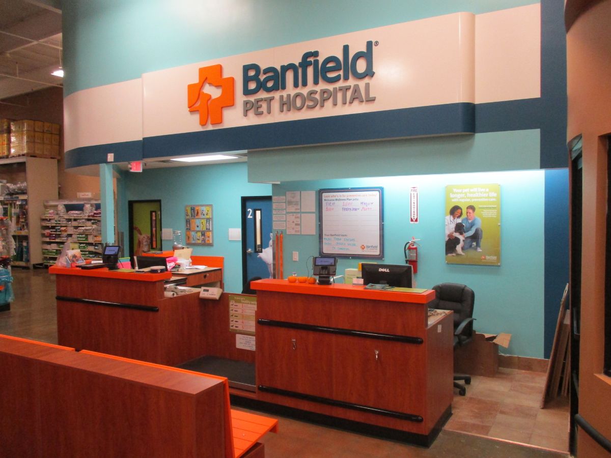 The Banfield Corona front desk and check-in