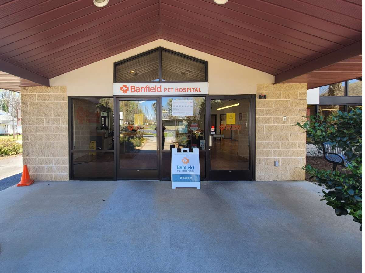 The front entrance at the South Ridge Banfield hospital
