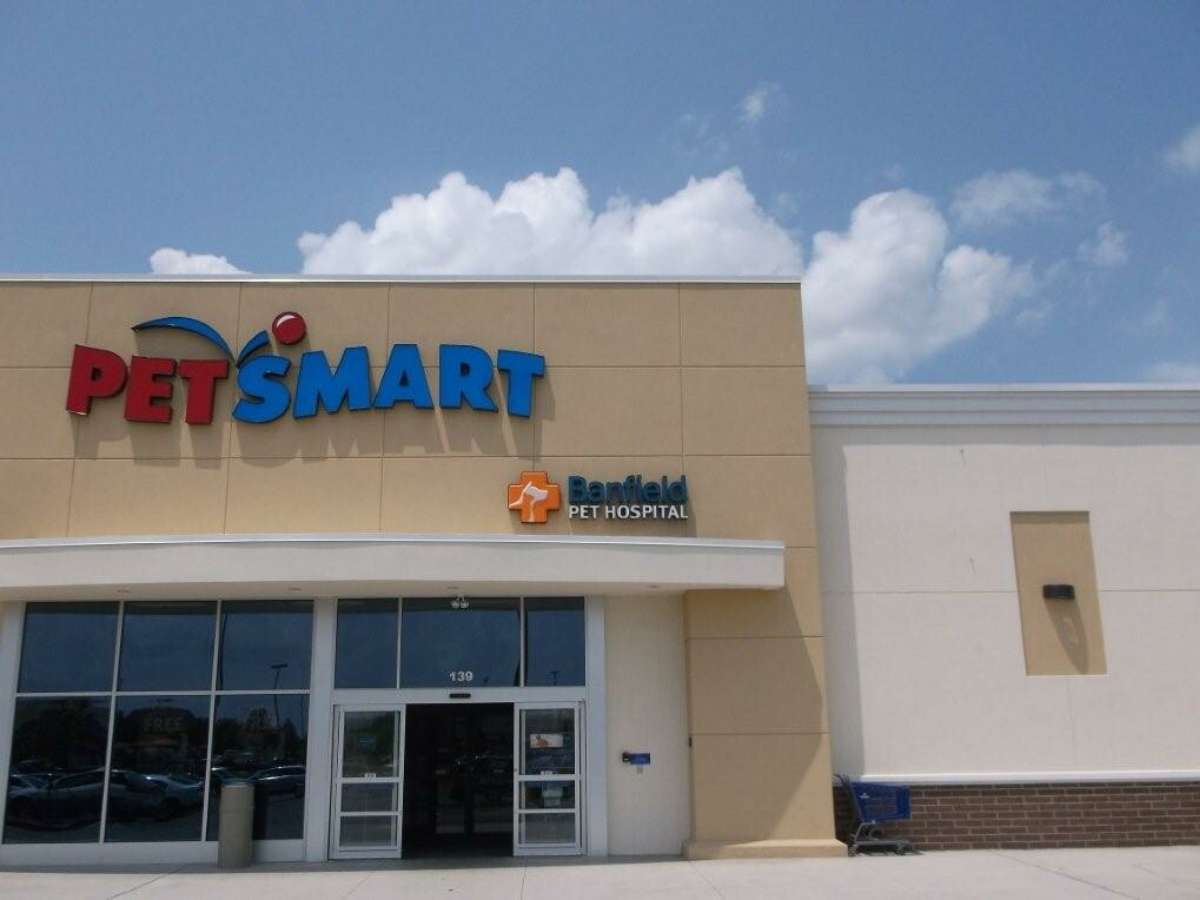The Easley Banfield and PetSmart front exterior entrance