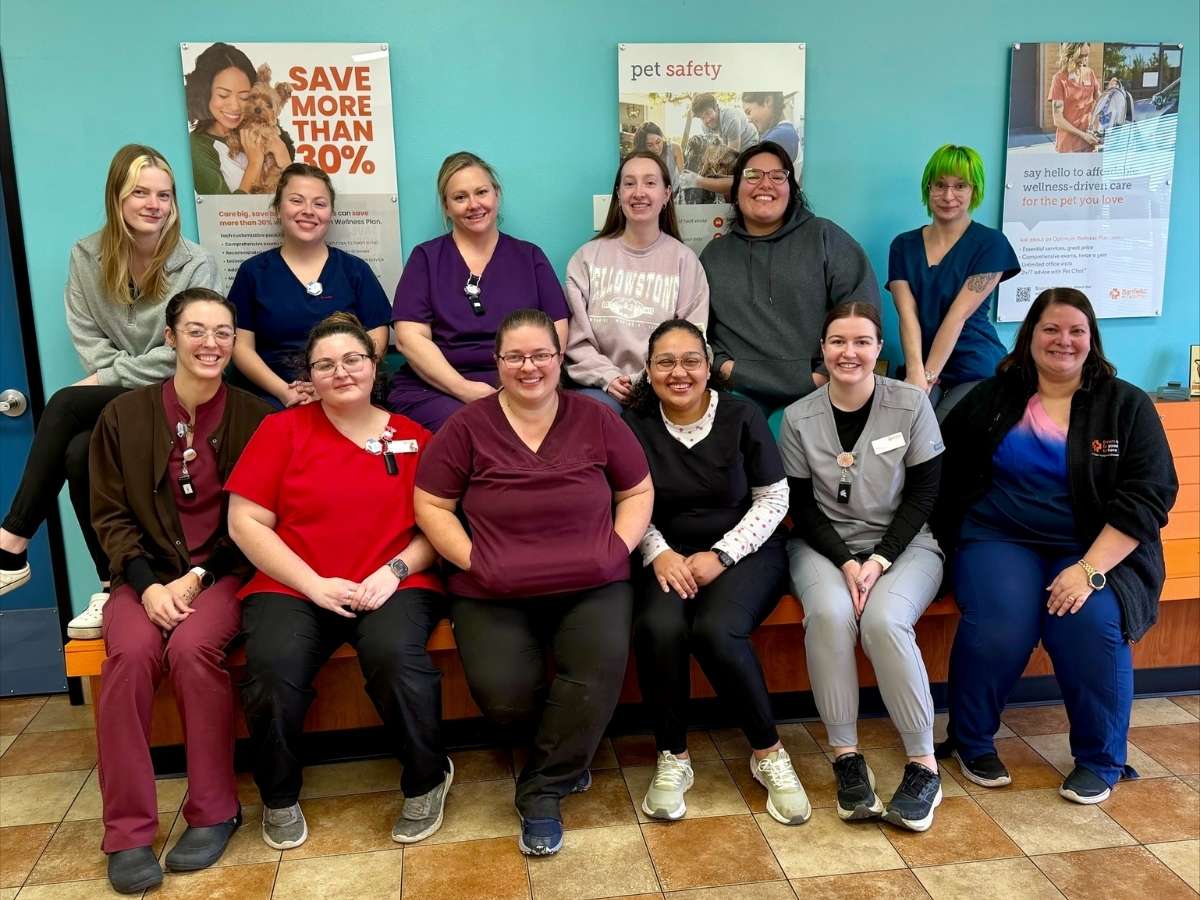 A group of smiling associates at Banfield Pet Hospital - Wichita E